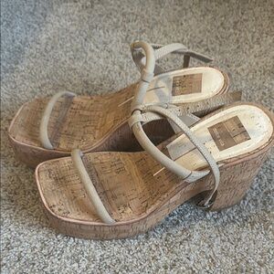 Dolce Vita Beige Platform Sandals